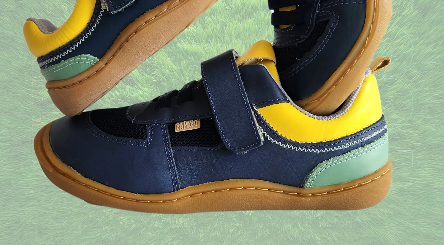 Zapatos Papapo fabricados con cuero wet white para niños